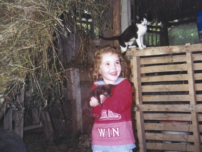 Sabrina as a child in Naples, Southern Italy — the childhood behind The Italian Stitch