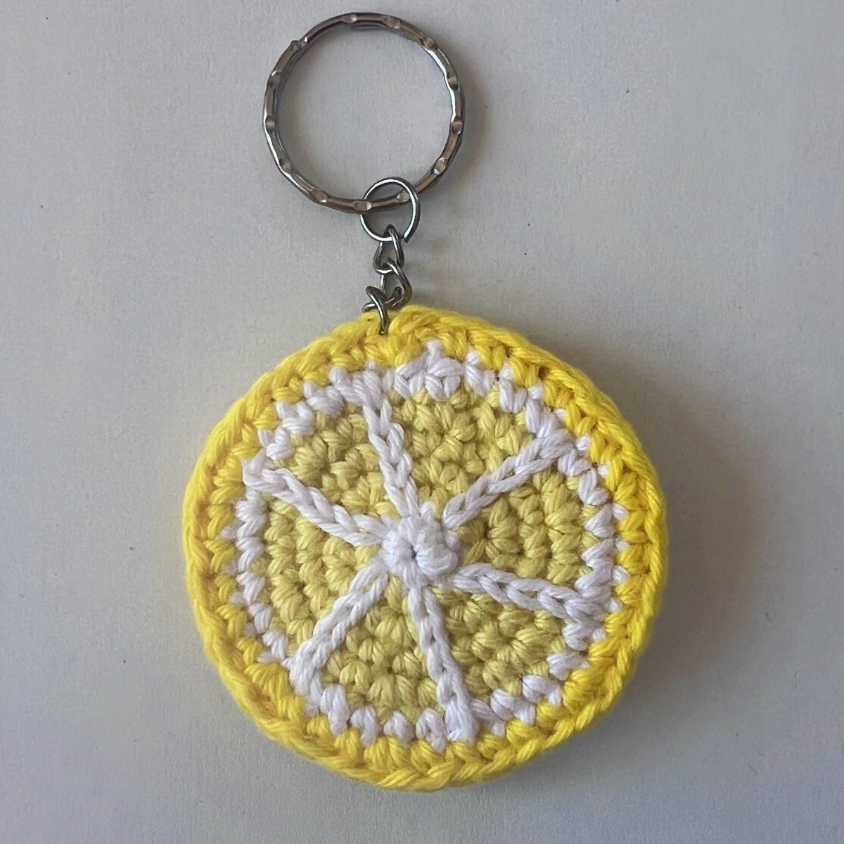 Hand-crocheted lemon keychain made in Italy — The Italian Stitch